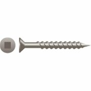 STRONG-POINT 8 x 1.50 in. Square Drive Flat Head Particle Board Screws Plain and Lubed, 6PK 824QL